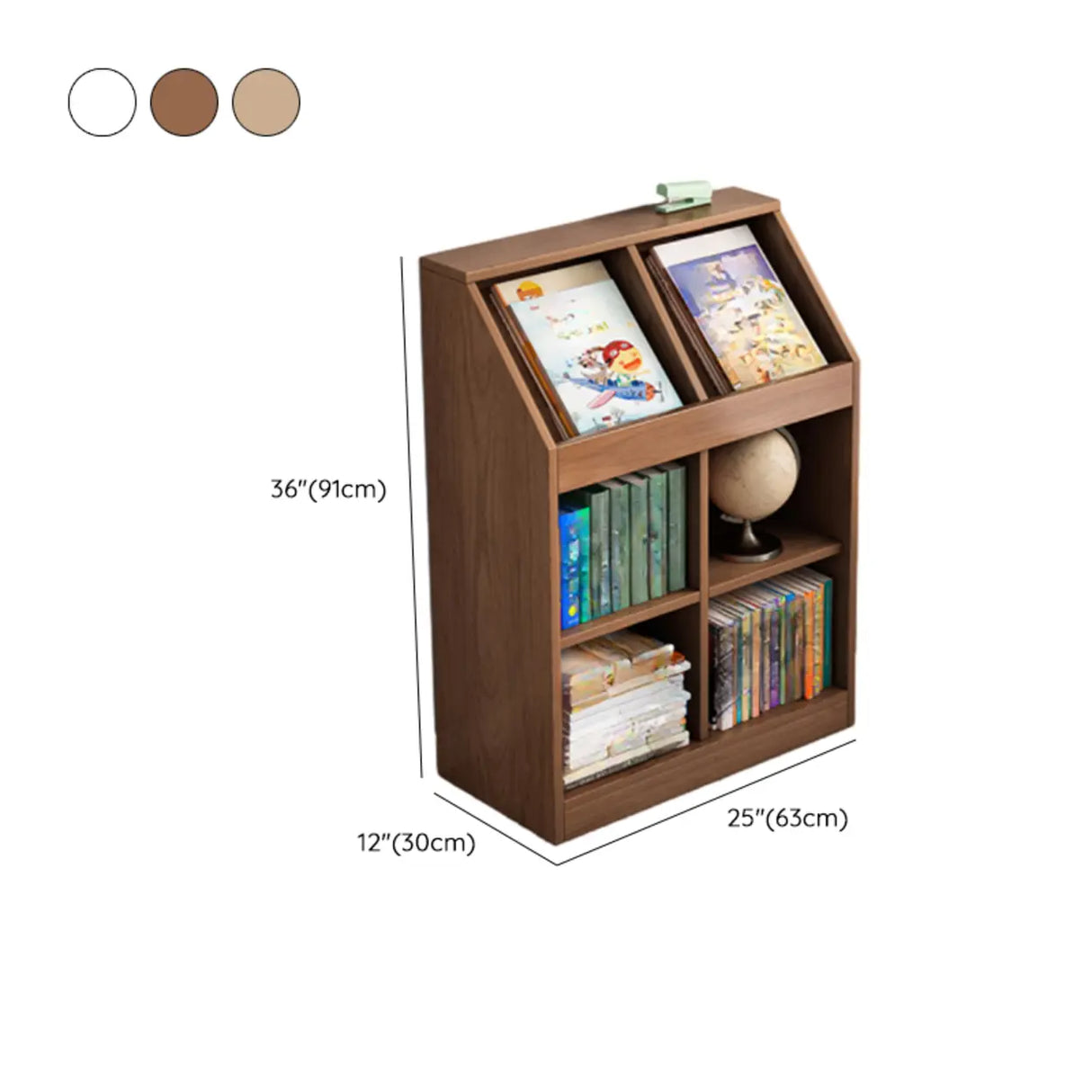 Modern White Wooden Organizer Horizontal Bookcases 