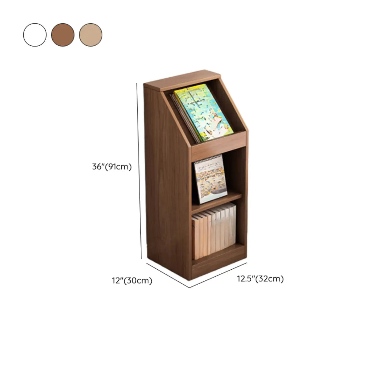Modern White Wooden Organizer Horizontal Bookcases Image - 19