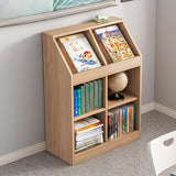 Modern White Wooden Organizer Horizontal Bookcases Image - 3