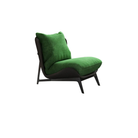 Modern Wide Removable Cushions Black Recliner Accent Chair Image - 2