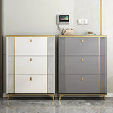 Modern Wood Adjustable Drop Front 3-Drawer Shoe Storage Image - 1