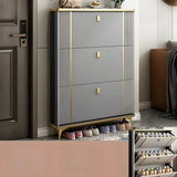Modern Wood Adjustable Drop Front 3-Drawer Shoe Storage Image - 20