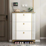 Modern Wood Adjustable Drop Front 3-Drawer Shoe Storage Image - 28
