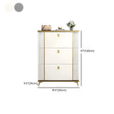 Modern Wood Adjustable Drop Front 3-Drawer Shoe Storage Image - 48