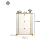 Modern Wood Adjustable Drop Front 3-Drawer Shoe Storage Image - 49