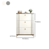 Modern Wood Adjustable Drop Front 3-Drawer Shoe Storage #size