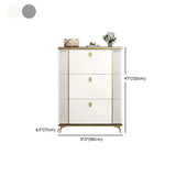 Modern Wood Adjustable Drop Front 3-Drawer Shoe Storage Image - 45