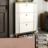 Modern Wood Adjustable Drop Front 3-Drawer Shoe Storage Image - 5
