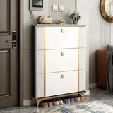 Modern Wood Adjustable Drop Front 3-Drawer Shoe Storage Image - 6