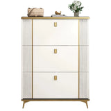 Modern Wood Adjustable Drop Front 3-Drawer Shoe Storage Image - 9