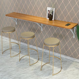 Modern Wood Adjustable Wall-Mounted Bar Table Image - 1