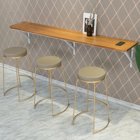 Modern Wood Adjustable Wall-Mounted Bar Table Image - 1