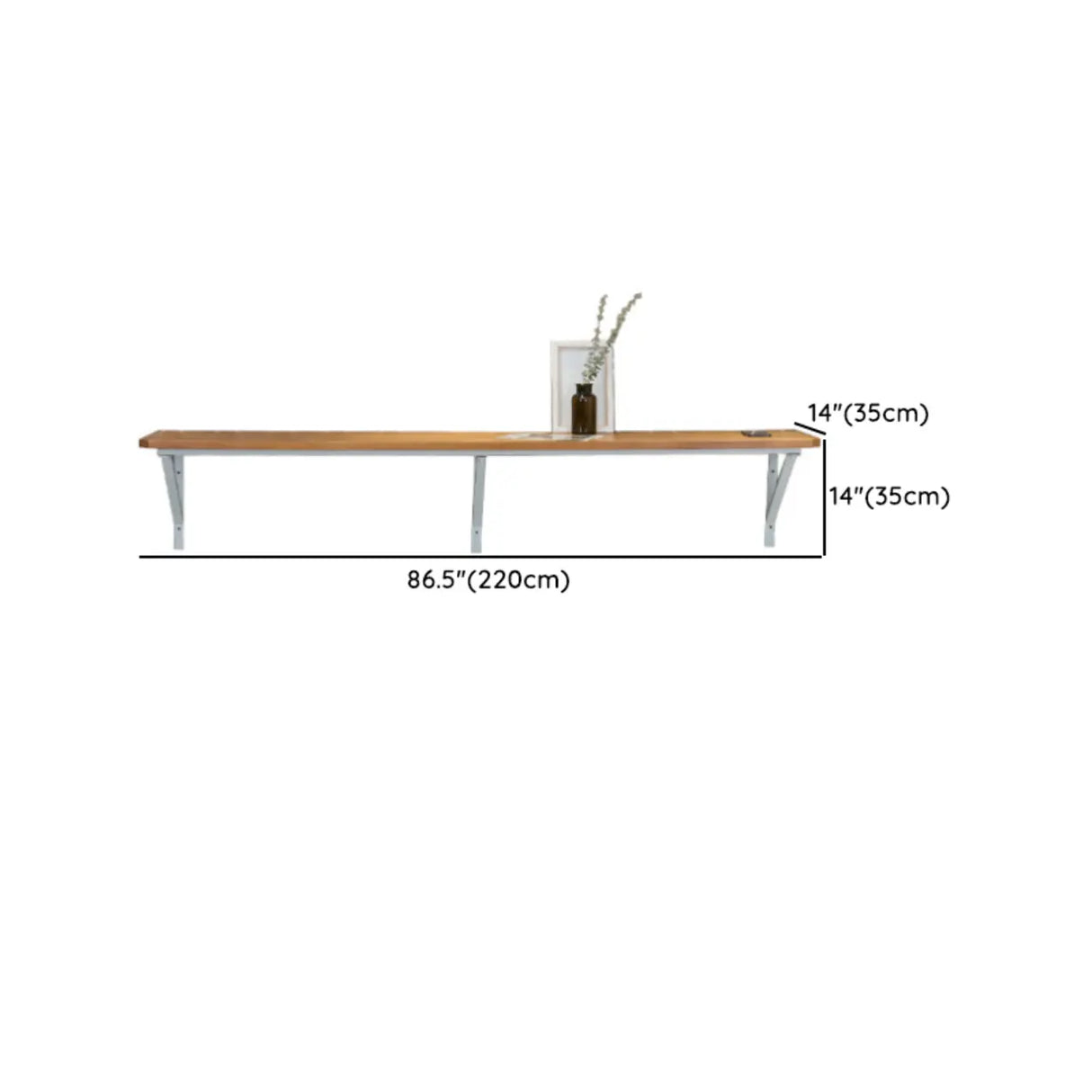 Modern Wood Adjustable Wall-Mounted Bar Table Image - 18
