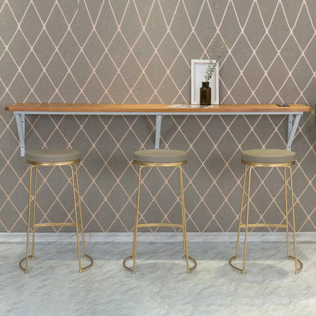 Modern Wood Adjustable Wall-Mounted Bar Table Image - 2