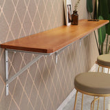 Modern Wood Adjustable Wall-Mounted Bar Table Image - 3