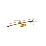 Modern Wood and Gold LED Vanity Light Fixture Image - 16