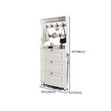 Modern Wood Entryway White Large Shoe Storage Cabinet Image - 16