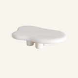 Modern Wood Free Form Coffee Table with Three Legs Image - 11