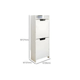 Modern Wood Free Standing White Drop Front Shoe Cabinet #size