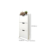Modern Wood Free Standing White Drop Front Shoe Cabinet Image - 25
