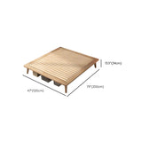 Modern Wood Square Natural Queen Storage Panel Bed Image - 12