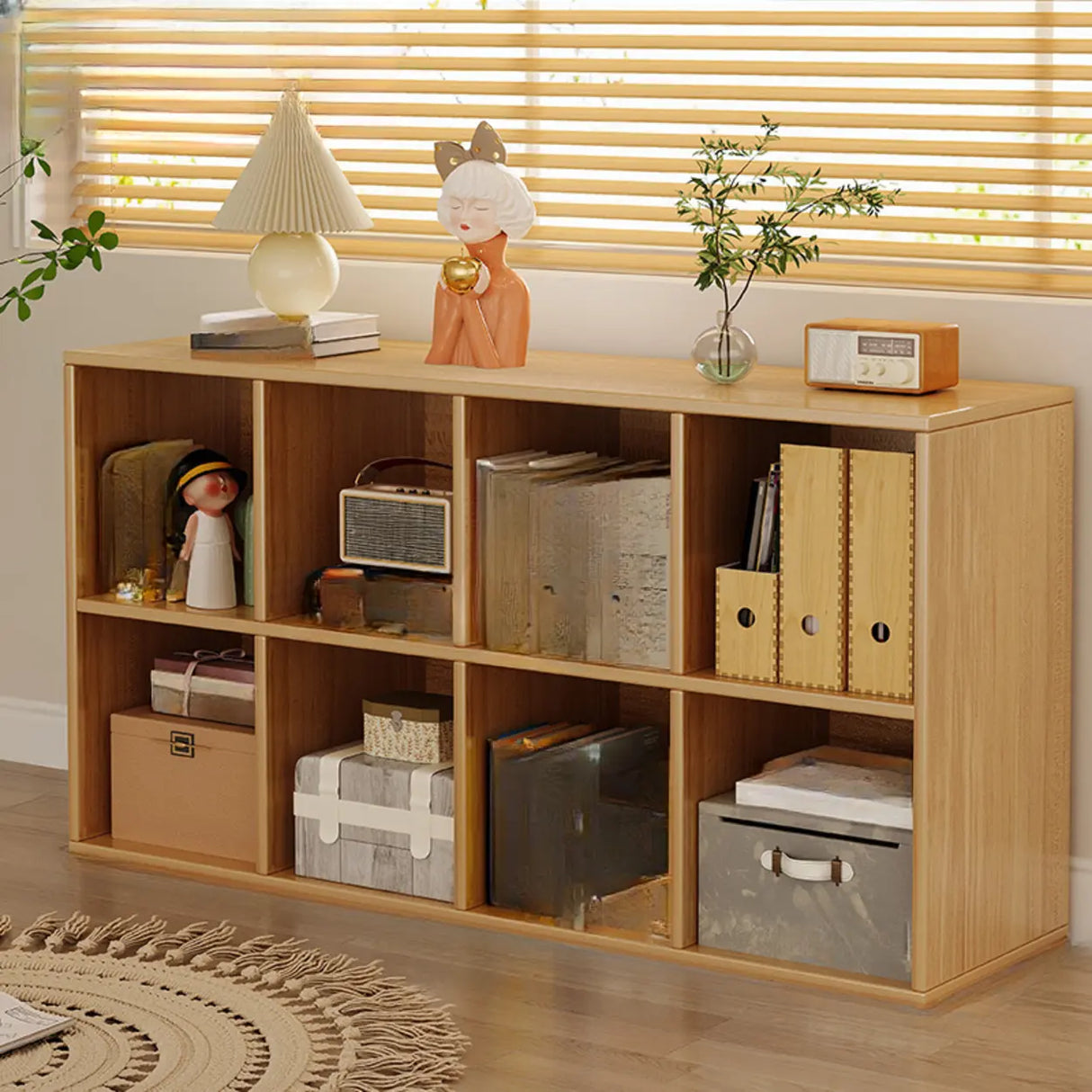 Modern Wood Vertical Barrister Storage Bookcase White Image - 10
