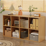 Modern Wood Vertical Barrister Storage Bookcase White Image - 10