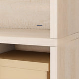 Modern Wood Vertical Barrister Storage Bookcase White Image - 11