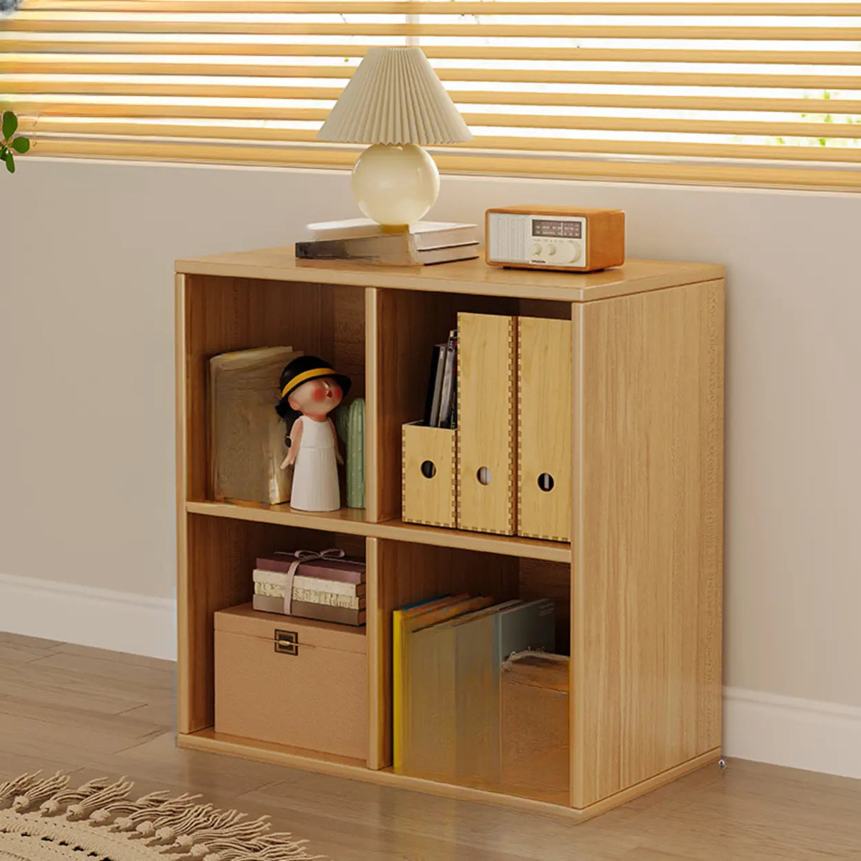 Modern Wood Vertical Barrister Storage Bookcase White Image - 14