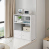 Modern Wood Vertical Barrister Storage Bookcase White Image - 18
