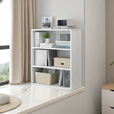 Modern Wood Vertical Barrister Storage Bookcase White Image - 2