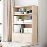 Modern Wood Vertical Barrister Storage Bookcase White Image - 22