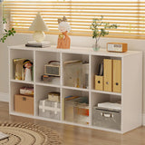 Modern Wood Vertical Barrister Storage Bookcase White Image - 3