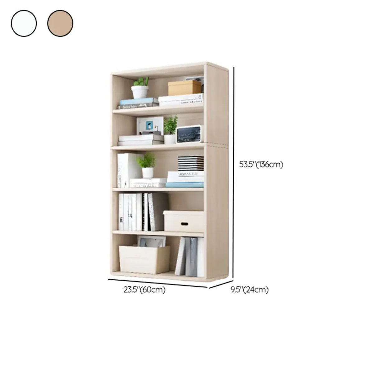 Modern Wood Vertical Barrister Storage Bookcase White Image - 32