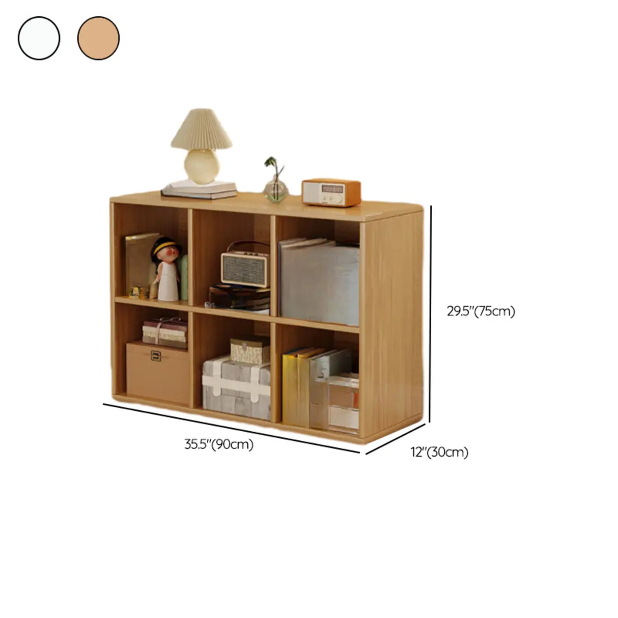 Modern Wood Vertical Barrister Storage Bookcase White Image - 35