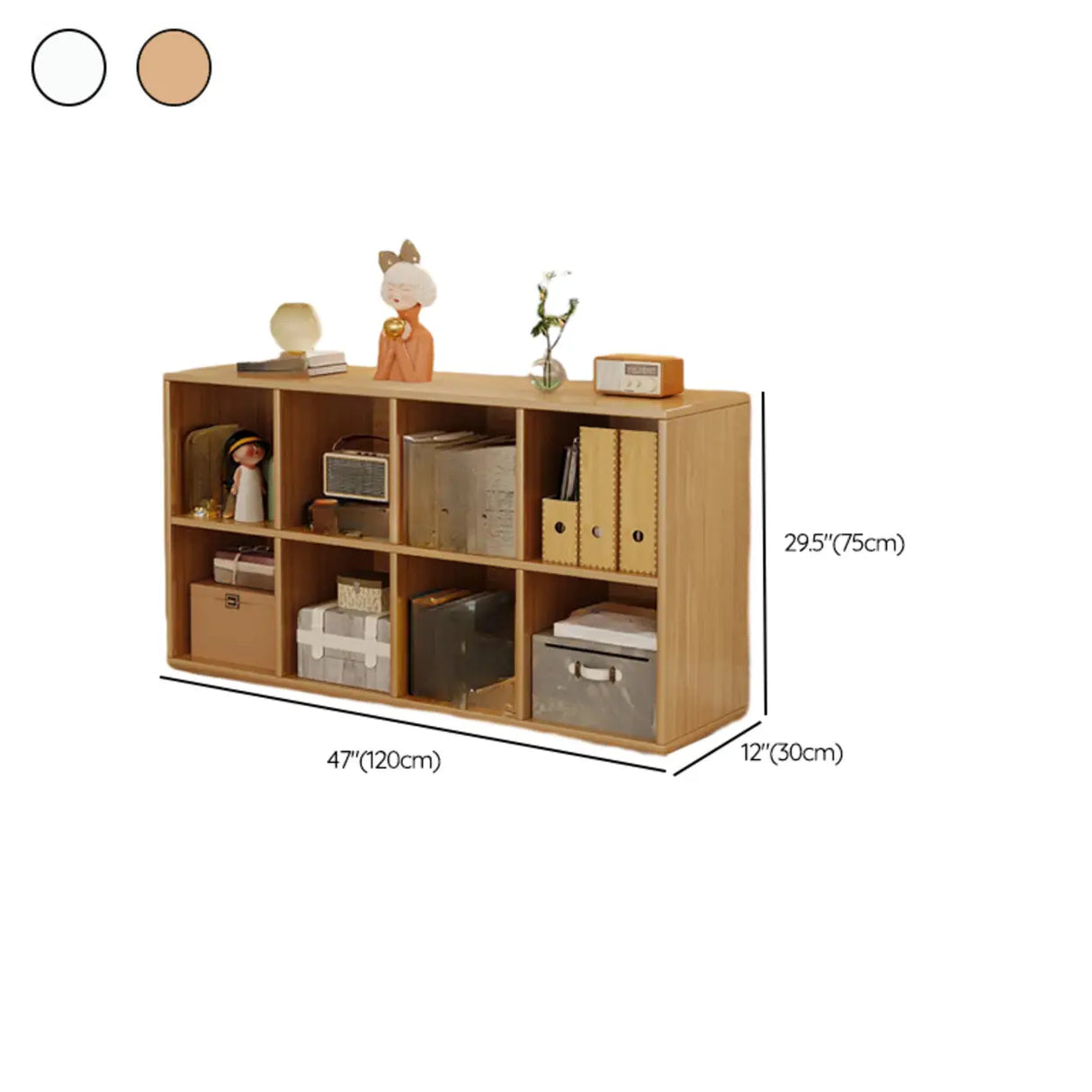 Modern Wood Vertical Barrister Storage Bookcase White Image - 36