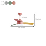 Modern Wooden Blades White Ceiling Fan with LED Light Image - 25