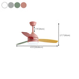 Modern Wooden Blades White Ceiling Fan with LED Light Image - 27