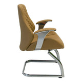 Modern Yellow Ergonomic Seat Swivel Leather Office Chair Image - 3