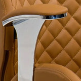 Modern Yellow Ergonomic Seat Swivel Leather Office Chair Image - 5
