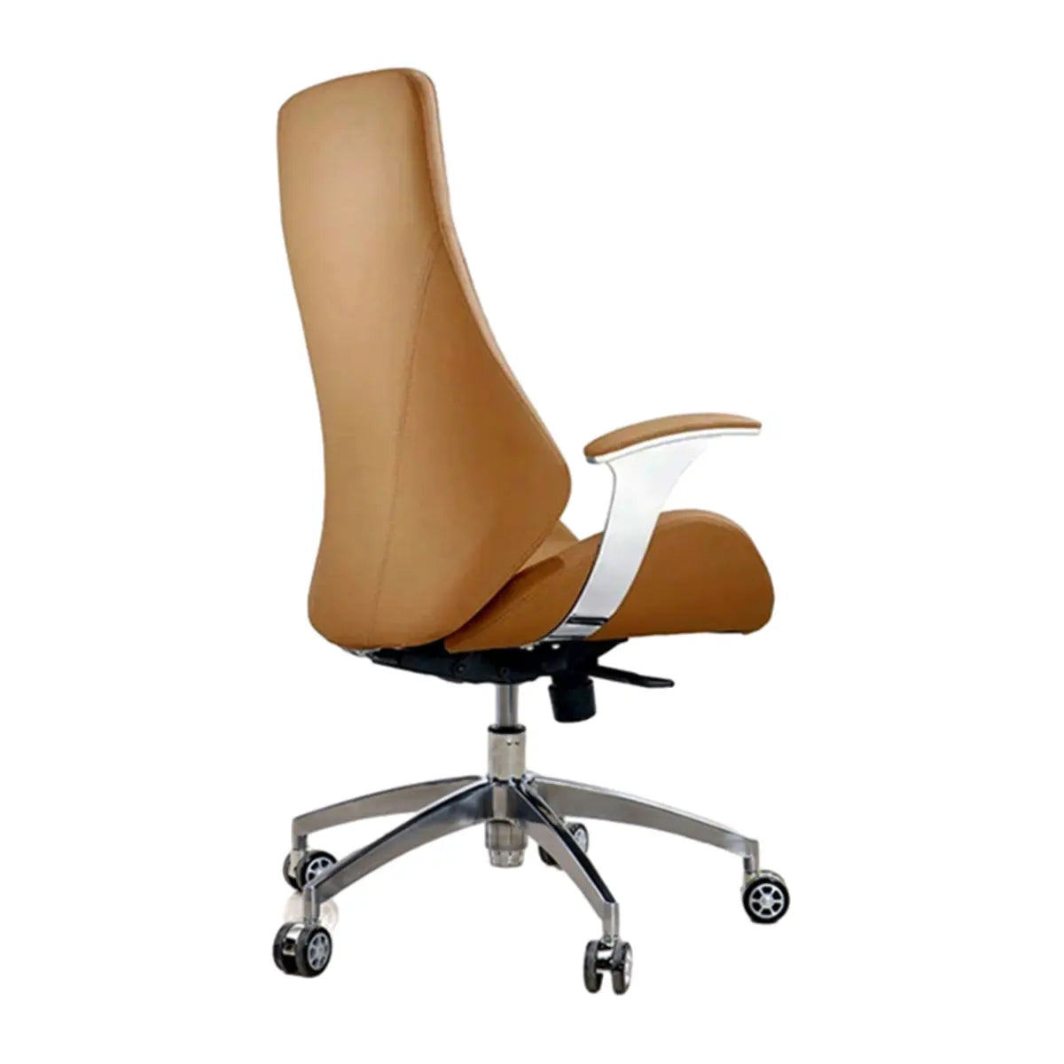 Modern Yellow Ergonomic Seat Swivel Leather Office Chair Image - 7