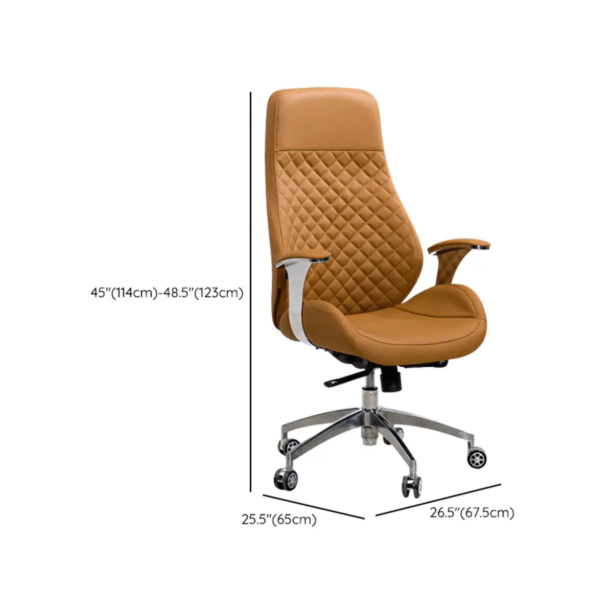 Modern Yellow Ergonomic Seat Swivel Leather Office Chair 