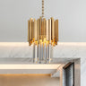 Modernist Mini Tiered Crystal Pendant Light for Dining Image - 1