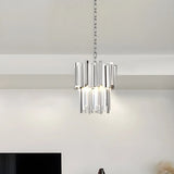 Modernist Mini Tiered Crystal Pendant Light for Dining Image - 7