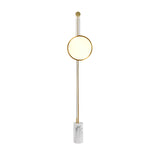Modernist Round Metallic Living Room LED Floor Lamp Image - 3