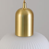 Modish 3-Light Ribbed Glass Dome Island Pendant Light Image - 10