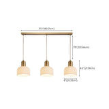 Modish 3-Light Ribbed Glass Dome Island Pendant Light Image - 12