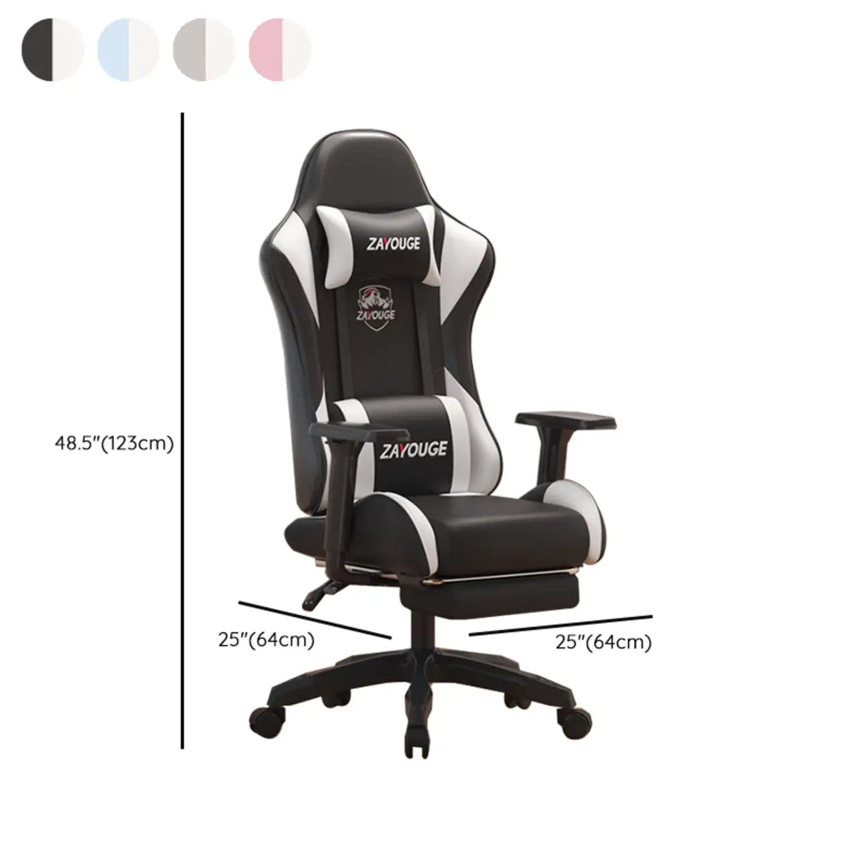 Modish Adjustable Black Ergonomic Leather Office Chair 