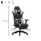 Modish Adjustable Black Ergonomic Leather Office Chair #size