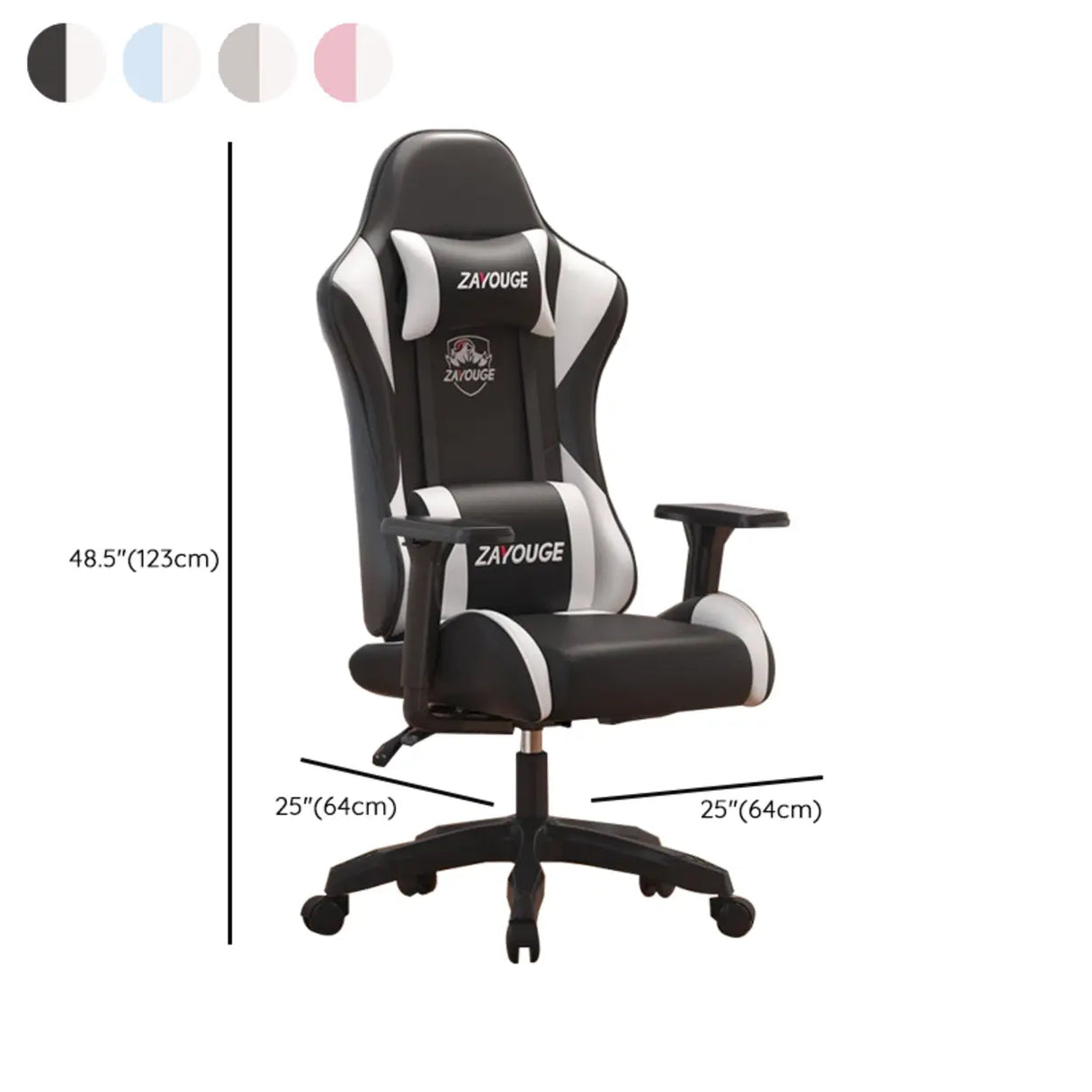 Modish Adjustable Black Ergonomic Leather Office Chair Image - 14